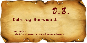 Dobszay Bernadett névjegykártya